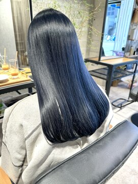 アン(un.) 松山市　髪質改善トリートメント　ブルージュカラー