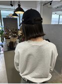 キャップに似合う外はねボブスタイル！