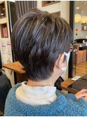 大人かわいい耳掛けハンサムひし形束感ショート☆