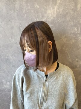 ザ ラブズ ラフズ ヘアー 本店(the loves laughs hair) アンブレラカラー × ボブ/デザインカラー/ハイライト