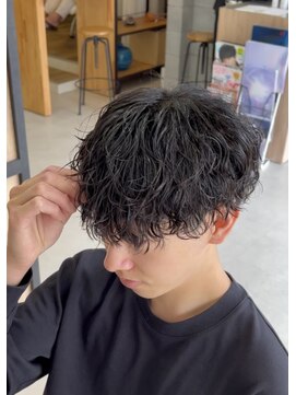 メンズギフト(men's GIFT) 大分波巻きスパイラルパーマメンズマッシュ刈り上げツーブロック