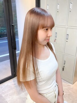 フラム 渋谷(flamme) ◯ブリーチ1回でつくるミルクティーベージュ