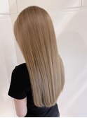 ロングミルクティーおくれ毛オリーブベージュ_ba362081
