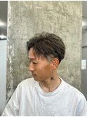 ホワイトメッシュ/ツイスト/ツイスパ/パーマ/メンズ/眉毛
