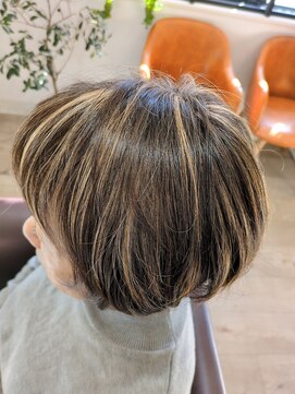 グリーン(Green) ハイライト&全体染め