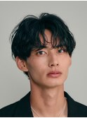 微分けルーズパーマシャドウパーマ黒髪fifth原宿渋谷20代30代