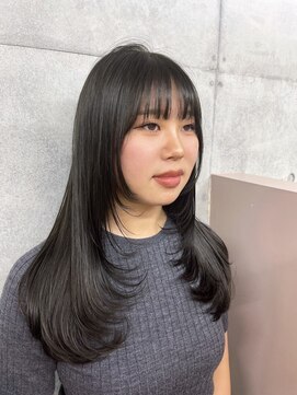 ココ 西葛西南口店(COコ) レイヤーカットハッシュカット小顔顔周りレイヤー黒髪ロング