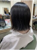 透け感アッシュグレージュカラー