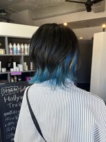 オラプラノ(olaplano)&nbsp;インナーカラー【ブラックxターコイズ】