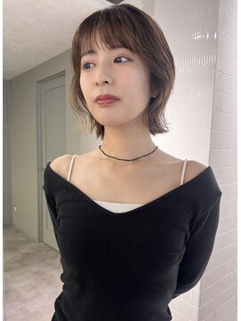 ベイルーム(BAYROOM by HONEY omotesando) くびれボブ/顔周りレイヤー/ミルクティーブラウン