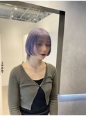 ペールラベンダー × ミニボブウルフ