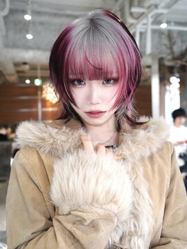 スリー(three) 【ブリーチ2回】ホワイト×ボルドー/WHITE×BORDEAUX