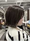 外はねボブ　フェイスレイヤー　ナチュラルブラウン　朝が楽ちん