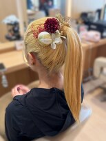 ユニックス イオンモール幕張新都心店(UNIX) 【成人式前撮りヘアアレンジ】ポニーテールアレンジ #ヘアセット