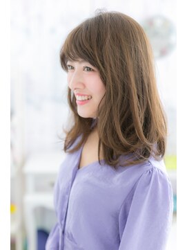 ヘアアンドビューティー ミック(Hair & Beauty miq) 抜け感エアリーセミディ・・・可愛さと色っぽさを演出b