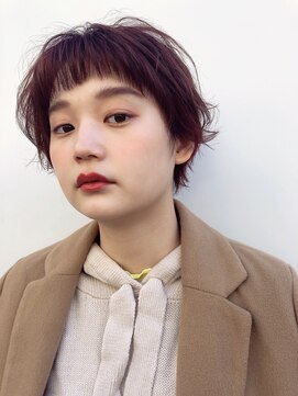 ゼンコー キチジョウジ シェール(ZENKO KICHIJOJI chere) ローズブラウンカラーの小顔ショート[廣瀬晴菜]ヘルシースタイル