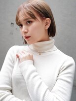 セシルヘアー 京都駅前4号店(Cecil hair)&nbsp;小顔ショート/ブラウンベージュ/イヤリングカラー