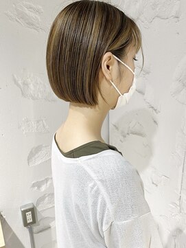 コフィー バイ メルト 吉祥寺(cofy by melt) 【三ツ井純】ミニボブ大人ハイライトカラーケアブリーチ20代30代