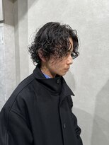 ゼスト リル 新宿(ZEST lill)&nbsp;メンズボブ ボブパーマ ミディアムヘア 新宿