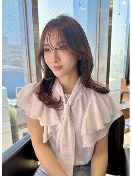 アリスバイアフロート 自由が丘(ALICe by AFLOAT) 顔周りレイヤー／くびれヘア／ココアブラウン／自由が丘