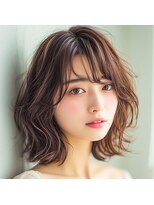 クラッチアートワークス(CLUTCH ART WORKS)&nbsp;くびレイヤーエモージュオリーブベージュレイヤーカットミディ