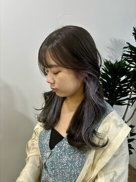 ピープスアンドスー 表参道 渋谷(Peeps&Suu.) グレーラベンダー/インナーカラー/ブリーチカラー