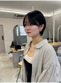 ハンサムショート/コンパクトショート/黒髪/小顔/ネビージュ