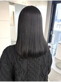 【縮毛矯正】ゼロアルカリストレート×ダークグレージュカラー