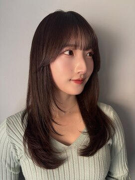 キートスバイガーランド (Kiitos by Garland) 垢抜け顔まわりレイヤーカット可愛いツヤ髪ミディアムストレート