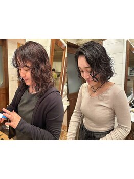 [小顔見せカット+パーマ+Tr\11000]カジュアルな抜け感を創る《La lei》のパーマで"なりたい×似合う"が叶う
