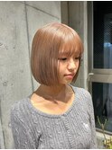 ミルクティーベージュボブ