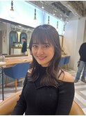 イメチェン外ハネボブ美髪ワイドバング顔周りレイヤーカット