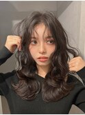 韓国ヘアレイヤーカット顔周りカットブリーチなしカラーA