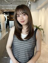 ラヴィズム 松崎店(LUVISM)&nbsp;韓国/顔周りレイヤー/おくれ毛/ベージュ/ダブルカラー/東区/松崎