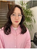 ミディアムレイヤー×柔らかラベンダーカラー　▽福永