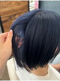 熊本　ブルーブラック　ブリーチ　ミニボブ　Arisa.