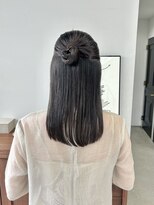 ヘアー アイス 御器所本店(HAIR ICI)&nbsp;ヘアセット結婚式ヘア卒業式ハーフアップお団子ヘアアレンジ20代