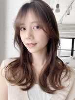 レア 表参道(L'ea)&nbsp;暗髪クラゲヘアーオリーブグレー小顔ココアベージュ