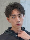 札幌大通センターパートメンズカット毛流れ微分けフェザーパーマ
