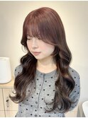 チェリーレッド ブラウン ルーツカラー ブリーチ無し横浜★