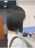 切りっぱなしボブ/髪質改善ストレート/名駅