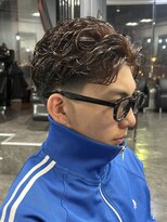 キングオブヘア バイ ノイズ 梅田茶屋町店(KING of hair by NOISM) 海外風ラルフパーマアクティブショートフェードスタイルメンズ