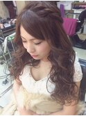 編みこみダウンスタイル