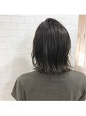切りっぱなしセミディ♪ダークマットグレージュ★