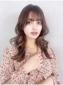 イヤリングカラーヨシンモリくびれヘア_チェリーブラウン_8874
