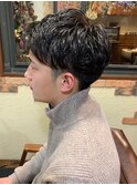メンズカット ツーブロック アップバング