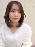 フェイスレイヤーミディアムヘア