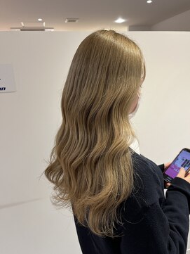 アズール 草加(azule) ダブルカラー べージュ ゆるふわロング