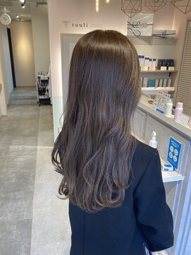 トゥーリ 藤崎店(tuuli) 大人女性◆艶レイヤー前髪ピンクベージュ 髪質改善 縮毛矯正
