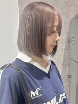 ベモ(NVEMO) ピンクベージュラベンダーミルクティー大人ガーリーミニボブ